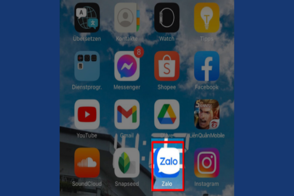 Mở ứng dụng Zalo 