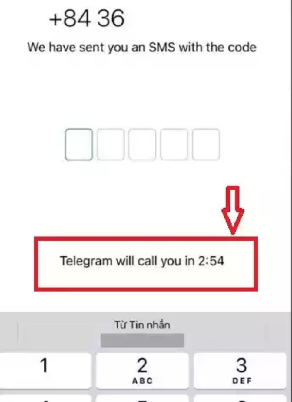 lỗi telegram không gửi code