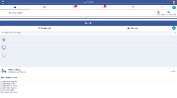 cách nhắn tin trên facebook không cần messenger bằng m.facebook.com
