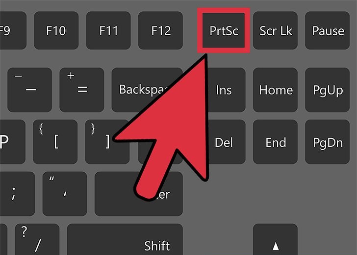 Nhấn chọn phím "PrtSc" 